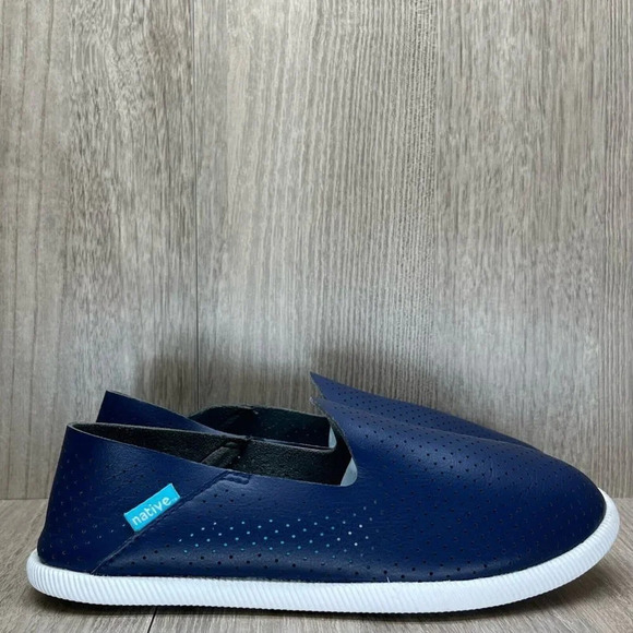 Native Shoes Womens Size 5 Malibu Perforated Slip On Loafers Lightweight Blue - Picture 1 of 12